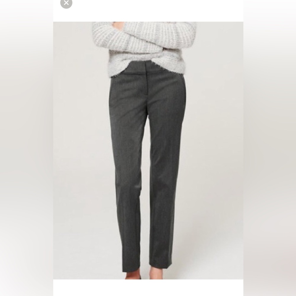 LOFT Charcoal Gray Curvy Skinny Trousers